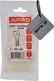 Стяжка Apro ctw380 80 мм 3 мм 100 шт