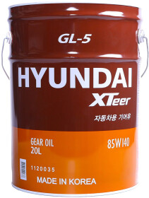 Трансмиссионное масло Hyundai XTeer GL-5 85W-140 синтетическое