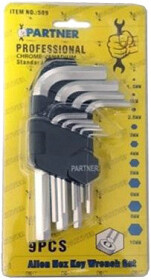 Набір ключів шестигранних Partner PA-509 1,5-10 мм 9 шт