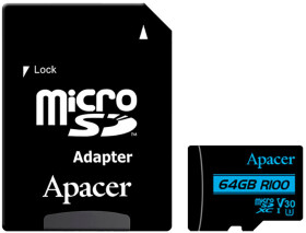Карта памяти Apacer V30 microSDXC 64 ГБ с SD-адаптером