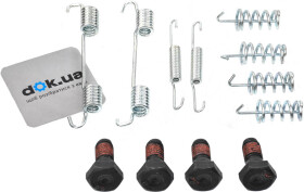 Монтажный комплект барабанных тормозных колодок Denckermann b160041