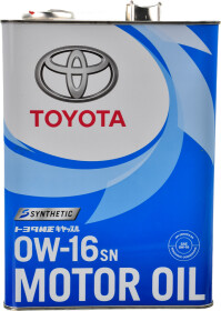 Моторное масло Toyota 0W-16 синтетическое