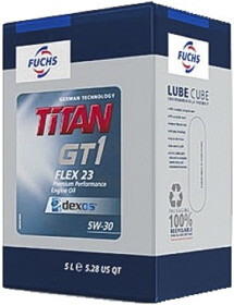 Моторное масло Fuchs TITAN GT1 FLEX 23 Lube Cube 5W-30 синтетическое