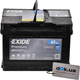 Аккумулятор Exide 6 CT-61-R Premium EA612