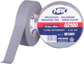 Изолента HPX IG1920 серый ПВХ