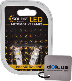 Автолампа Solar T10 W2,1x9,5d sl1330