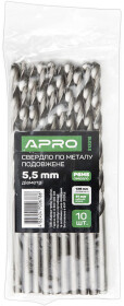 Свердло Apro спіральне по металу 812010 5.5 мм