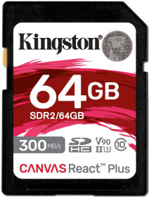 Карта памяти Kingston Canvas React Plus SDXC 64 ГБ