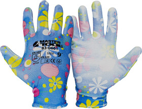 Рукавички робочі MasterTool Волошка трикотажні з поліуретановим покриттям сині