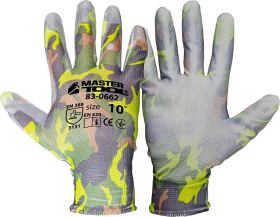 Рукавички робочі MasterTool Камуфляж трикотажні з поліуретановим покриттям камуфляжні
