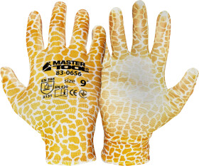 Рукавички робочі MasterTool Кульбаба трикотажні з поліуретановим покриттям жовті