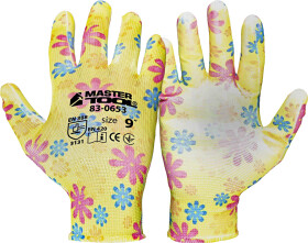 Рукавички робочі MasterTool Мімоза трикотажні з поліуретановим покриттям жовті