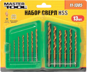 Набір свердл MasterTool спіральних по металу 11-1305 1.5-6.5 мм 13 шт.
