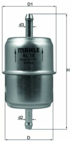 Топливный фильтр Mahle KL18