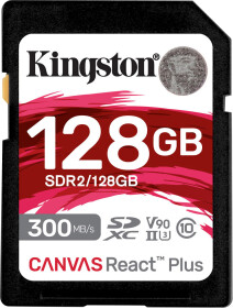 Карта памяти Kingston Canvas React Plus SDXC 128 ГБ
