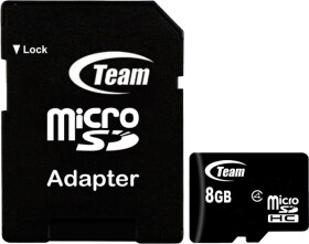 Карта памяти Team Group microSDHC 8 ГБ с SD-адаптером
