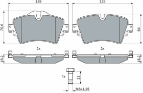 Тормозные колодки Bosch 0986494736