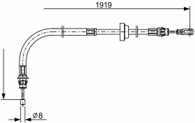 Трос ручного тормоза Bosch 1987482710