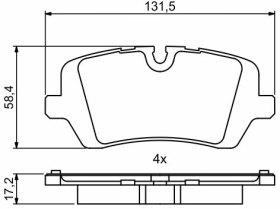 Тормозные колодки Bosch 0986494810