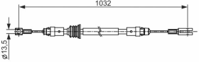 Трос ручного тормоза Bosch 1 987 482 548