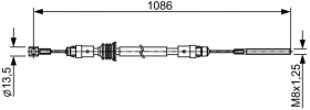 Трос ручного тормоза Bosch 1 987 482 547