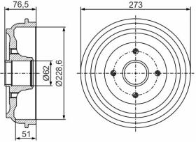 Гальмівний барабан Bosch 0986477282