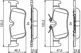 Тормозные колодки Bosch 0986494812