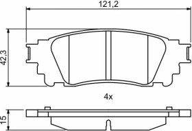 Тормозные колодки Bosch 0986494823