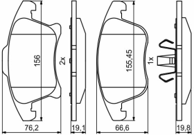 Тормозные колодки Bosch 0986494838