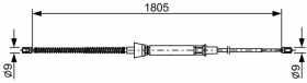Трос ручного тормоза Bosch 1987482646