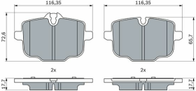 Тормозные колодки Bosch 0986424922