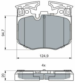 Гальмівні колодки Bosch 0986460069