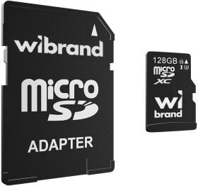 Карта памяти Wibrand microSDXC 128 ГБ с SD-адаптером