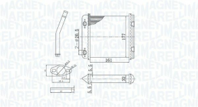 Радіатор пічки Magneti Marelli 350218408000