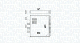 Радіатор пічки Magneti Marelli 350218418000