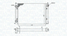 Радіатор охолодження двигуна Magneti Marelli 350213187400