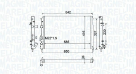 Радиатор охлаждения двигателя Magneti Marelli 350213159100