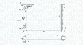 Радіатор охолодження двигуна Magneti Marelli 350213187300