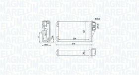Радиатор печки Magneti Marelli 350218461000