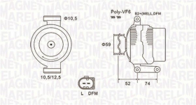 Генератор Magneti Marelli 063731928010