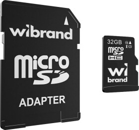 Карта памяти Wibrand microSDHC 32 ГБ с SD-адаптером