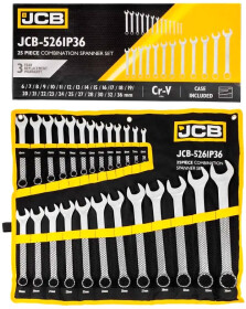 Набор ключей рожково-накидных JCB JCB-5261P36 6-36 мм 25 шт