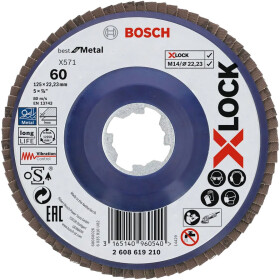 Круг зачисний Bosch X-Lock Best for Metal 2608619210 125 мм