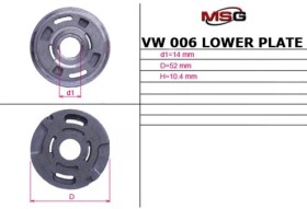 Насос ГУР MSG VW006LPLATE