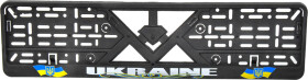 Рамка номерного знака Poputchik 24-261-IS черный Ukraine