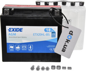 Аккумулятор Exide 6 CT-18-R AGM ETX20HL-BS