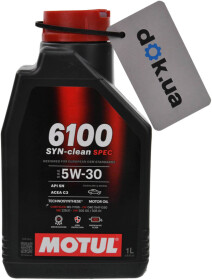 Моторна олива Motul 6100 Syn-Clean SPEC 5W-30 напівсинтетична