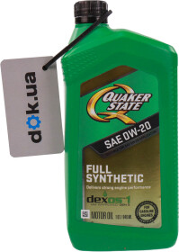 Моторное масло QUAKER STATE Full Synthetic 0W-20 синтетическое