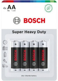 Батарейка Bosch Super Heavy Duty 8594162800315 AA (пальчиковая) 1,5 V 4 шт