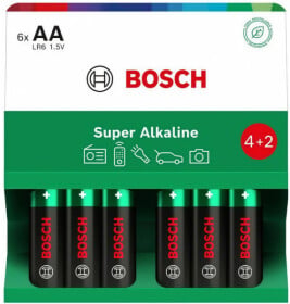 Батарейка Bosch Super Alkaline 8594162800186 AA (пальчиковая) 1,5 V 6 шт